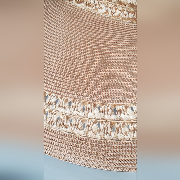 Elegant Tan Sun Hat with Gold Accents - Picture 6 of 9